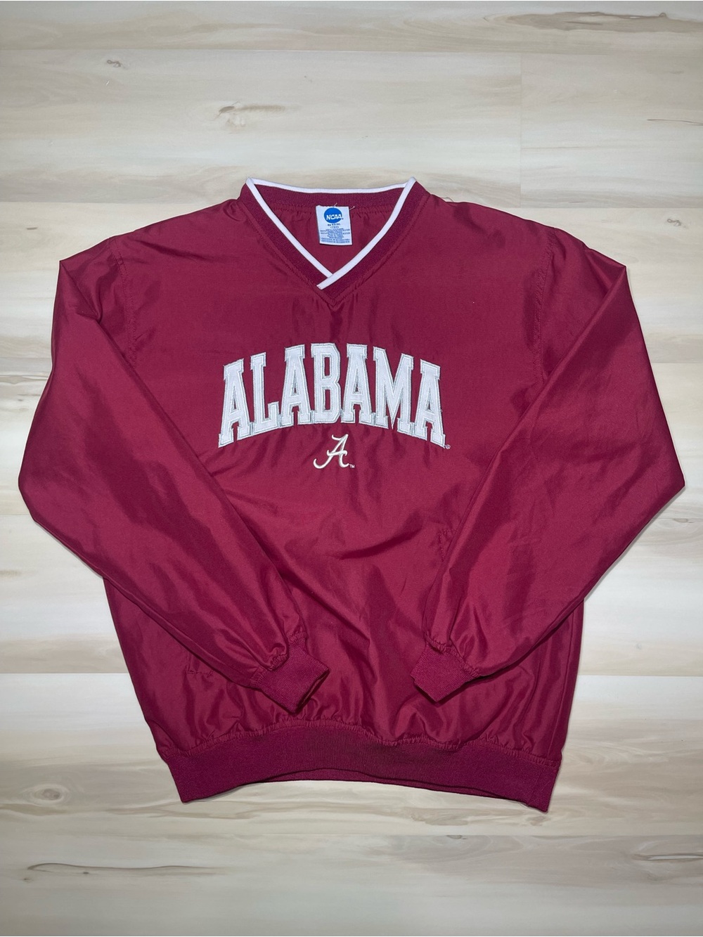 Alabama Crimson Tide Pullover Windbreaker Sweater Jacket NCAA Red Size Small